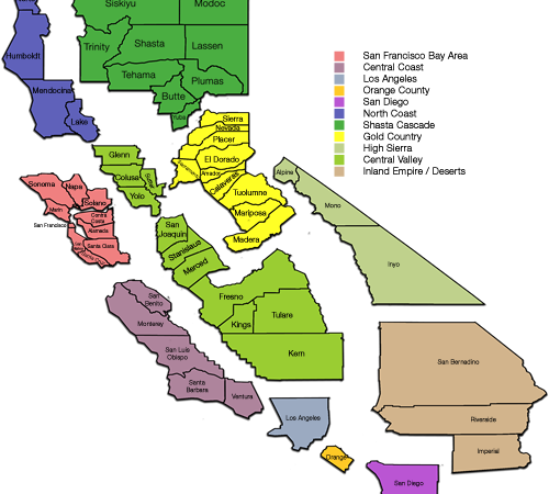 California new homes for sale and quick move in homes map